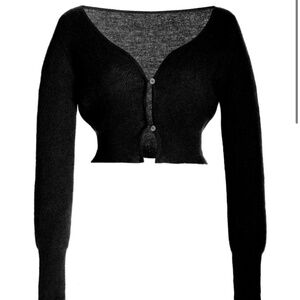 New Jacquemus Alzou Mohair-Blend Cropped Cardigan